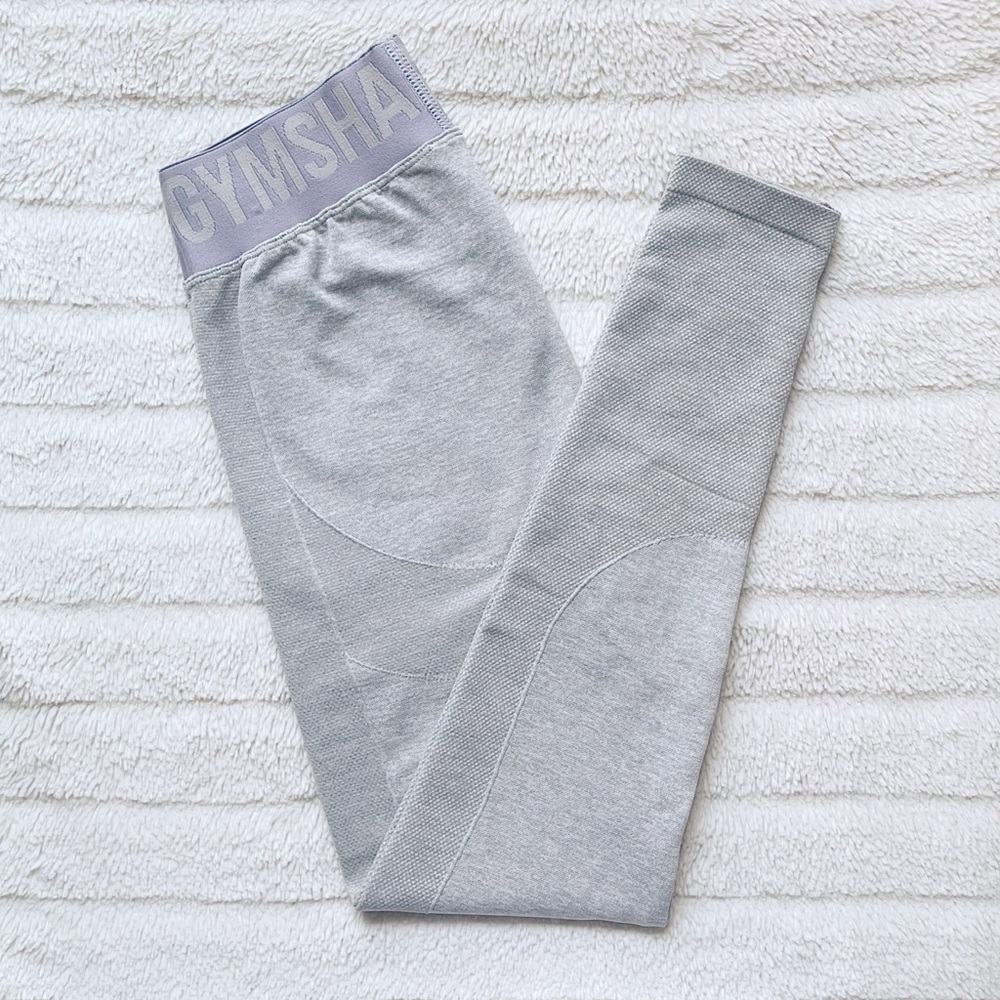 Flex Leggings in Light Grey Marl/Blue